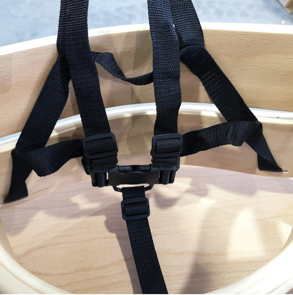 harness, 5 point harness, highchair harness, Little Kiwi highchair, Kiwi Living, wooden highchair harness, Mocka, safety harness high chair