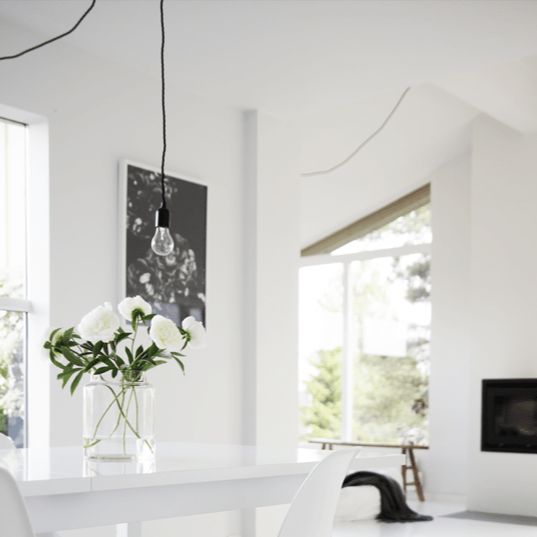 Pendant light set, porcelain lampholder, porcelain ceiling rose. vintage lighting, industrial lighting. Complete lighting set. cord set, coloured electrical cable, Mr Ralph, Boudi, Vintage Industries, Shady Lady,