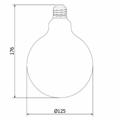 G125 Bulb, light bulbs old filament,  retro lighting, Mr Ralph, ECC Lighting, Boudi, edison filament bulb, energy saver bulbs nz, halogen bulbs nz, decorative bulbs, Plumen, screw in designer bulbs, Lighting Plus.