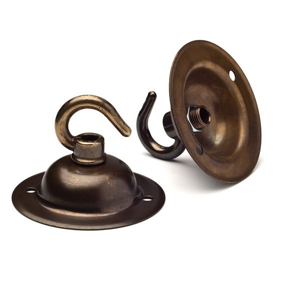 Hook ceiling rose, chain hook rose, Boudi, Ico Traders, Ecc Lighting, vintage lampholder, UK made ceiling rose. vintage lighting, industrial lighting. Complete lighting set. cord set, coloured electrical cable,