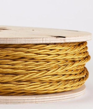 Fabric coloured cable, electrical cable, cloth covered electrical cord, vintage lighting, vintage coloured cable, 3 core cable, lighting nz, wholesale lighting nz, wholesale electrical cable