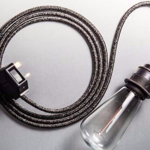 Pendant light set, metal lampholder, metal ceiling rose. vintage lighting, industrial lighting. Complete lighting set. cord set, coloured electrical cable, wholesale lighting nz, wholesale price cable cord, lighting components wholesale,