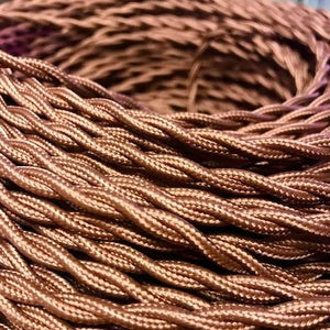 Fabric coloured cable, electrical cable, cloth covered electrical cord, vintage lighting, vintage coloured cable, twisted electrical cable, industrial lighting, Mr Ralph, Boudi, Vintage Industries, 