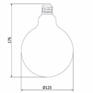 G125 Bulb, light bulbs old filament,  retro lighting, Mr Ralph, ECC Lighting, Boudi, edison filament bulb, energy saver bulbs nz, halogen bulbs nz, decorative bulbs, Plumen, screw in designer bulbs, Lighting Plus. 