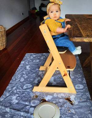 wood high chair, big tray high chair, safe high chair, easy clean high chair, height adjustable high chair, high chair to toddler chair, free harness, free high chair cushions, Mocka, Mocka nz, Mocha nz, kids furniture, baby furniture, ikea nz, designer highchair, sturdy high chair, safe highchair, safe and secure high chair, 6 months to teenager highchair, 1 year warrant high chair, Mocka, messy mat, oilcloth